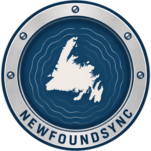 Newfoundsync — the Newfoundland badge
